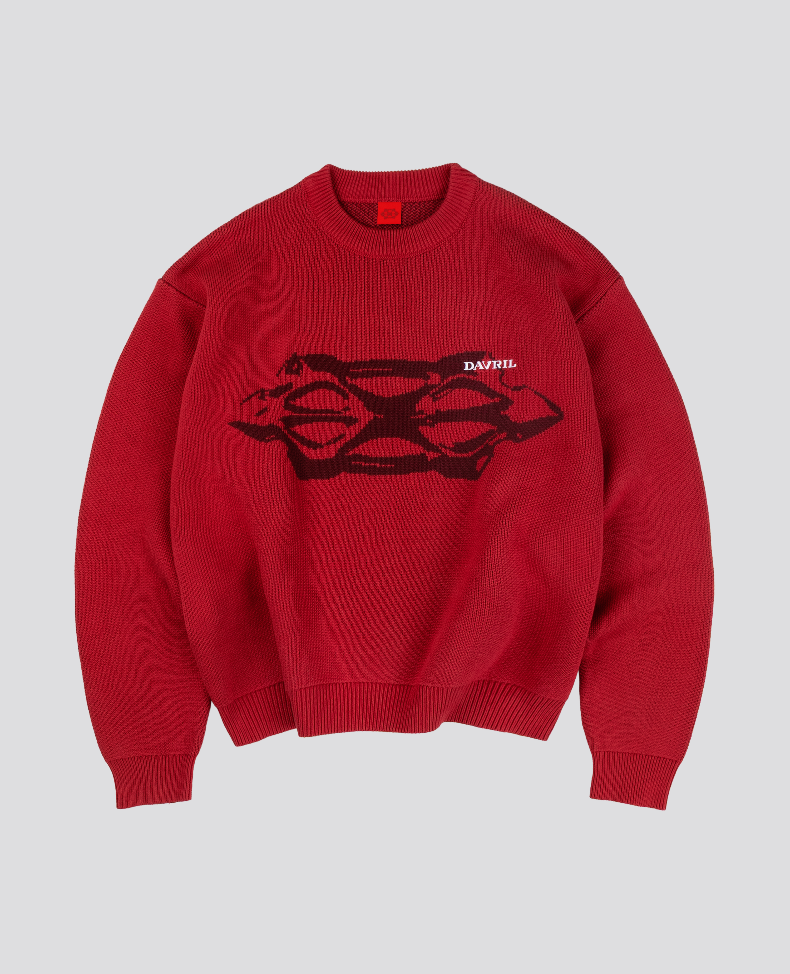 SOLAR-RED BRUTAL KNITWEAR