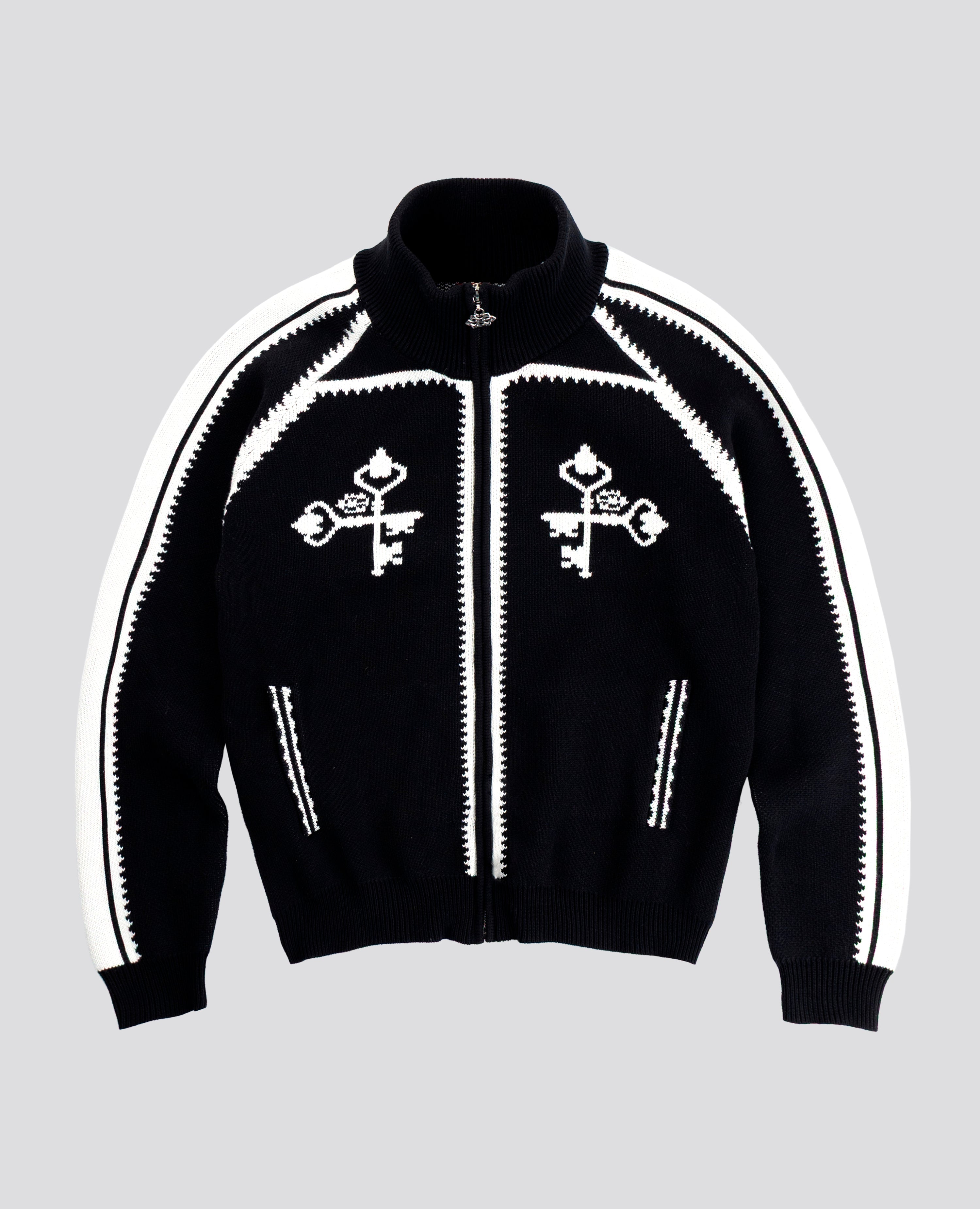 CROSSKEY ZIPPER KNIT