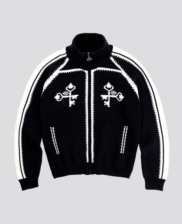 CROSSKEY ZIPPER KNIT